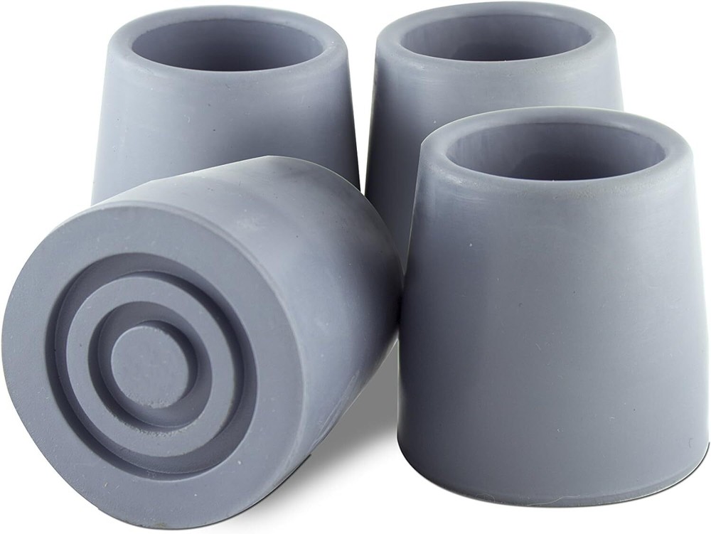 Essential Medical Supply Replacement Walker/Commode Tips, Gray, 1"