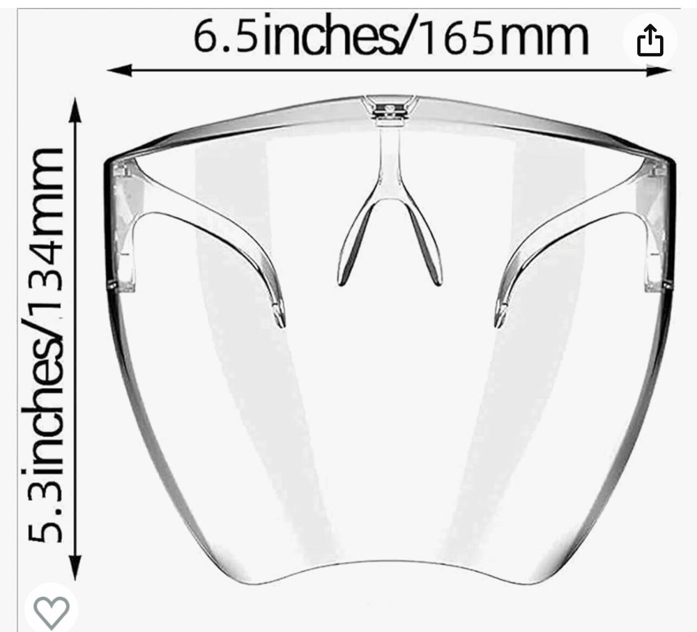 "FULL MASK" Shield Mirror GRADIENT Women OVERSIZED FULL FACE SHIELD CLEAR