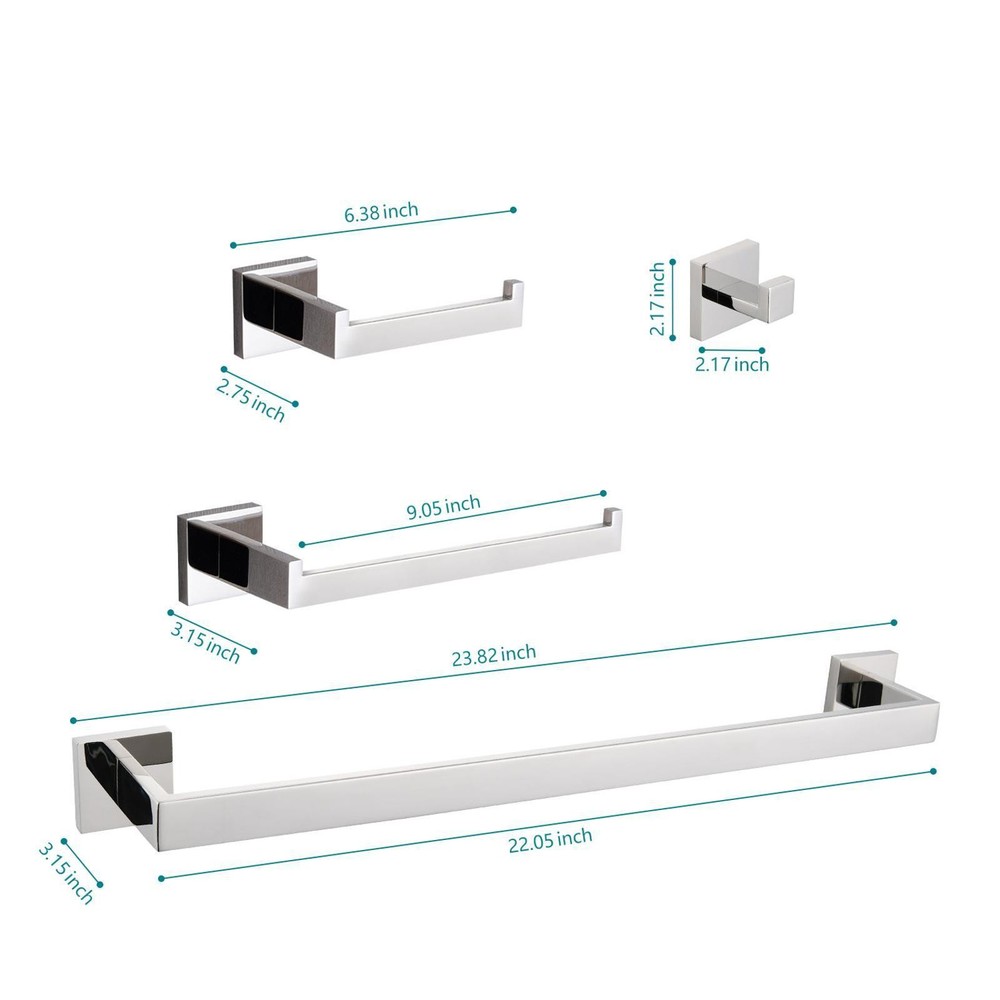 Versatile 8-Piece Bathroom Organizer Set - , Edges, Modern