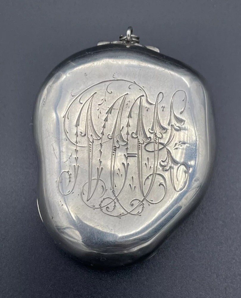 Aesthetic Asymmetrical Sterling Silver Pill / Trinket Box