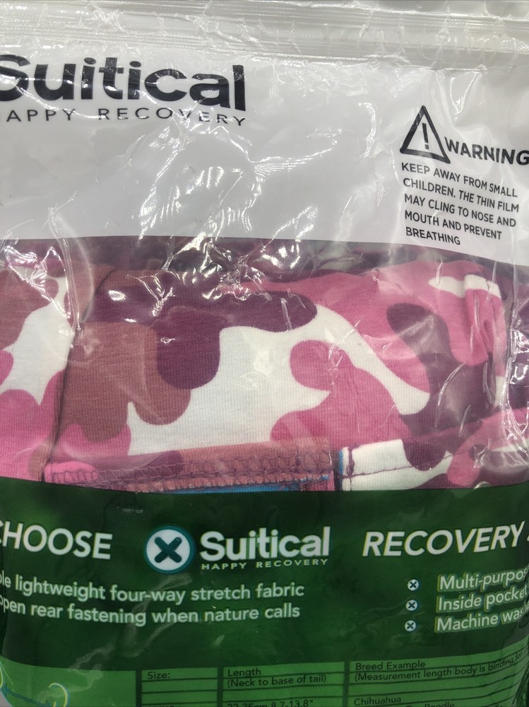 Suitical Recovery Suit Dog, Medium, Pink Camo