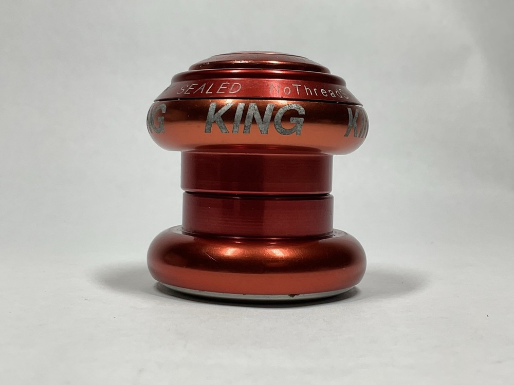 Chris King NoThreadSet 1 1/8 Threadless Headset Red Complete Smooth Serviced