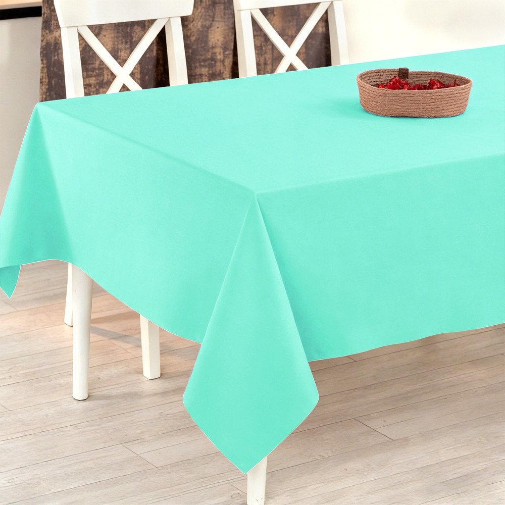 160x250cm Rectangle Tablecloth, Thickened Polyester Table Cloth Turquoise