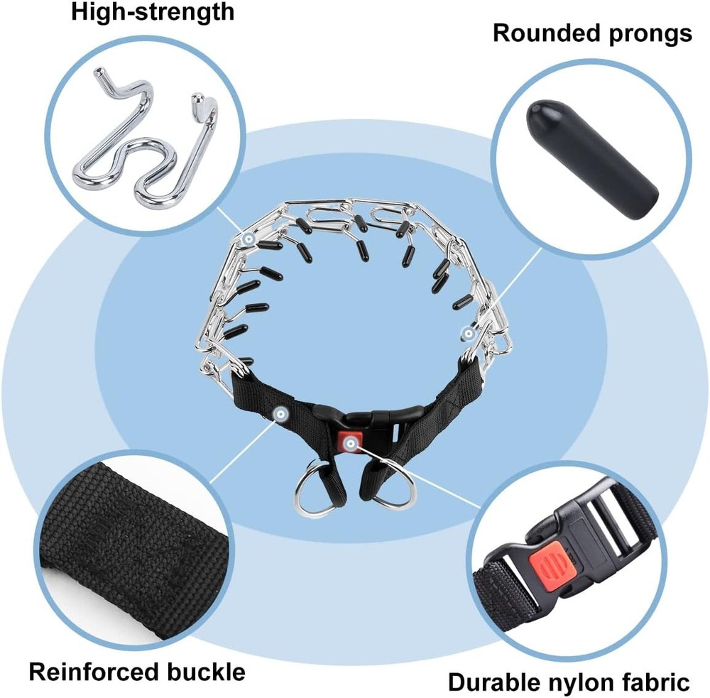 CBBPET Dog Prong Collar Adjustable Training Quick Release