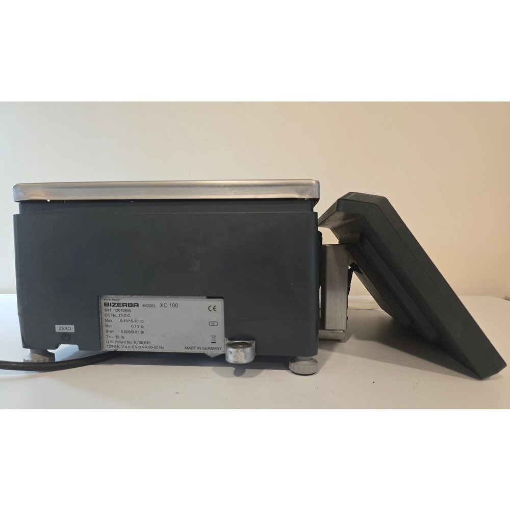 Bizerba XC 100 30lb Dual Range Touchscreen Label Printing Scale WiFi & Printer