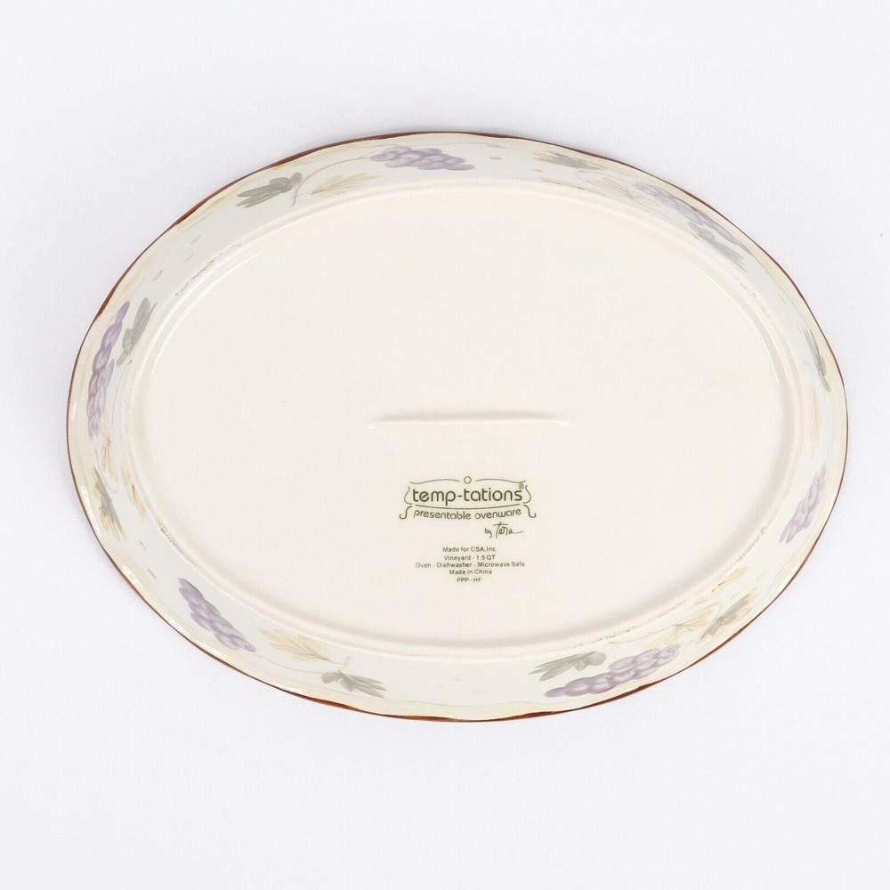 Temptations Vineyard Multicolor 6pc Rectangular & Oval Dish Rack & Cover Set