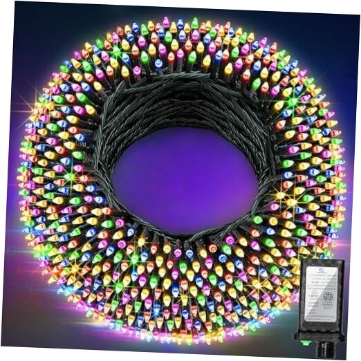 Christmas String Lights Outdoor, 12 Modes and Timer 1500 LED 470FT Multicolor
