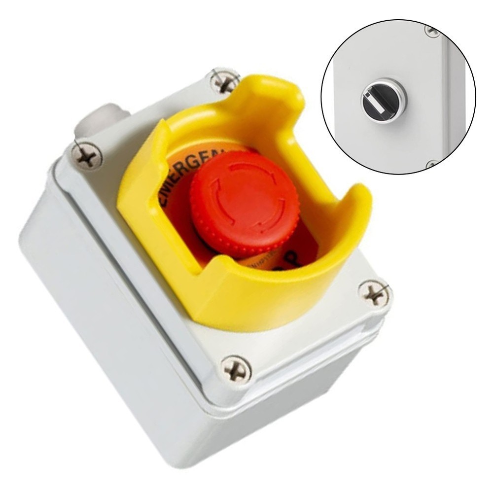 E-Stop Button Electrical Safety Flame-Retardant ABS Material Critical Situations