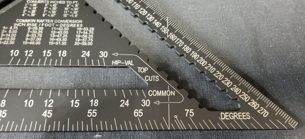 Thanksky Triangular Rule Professional 30cm 12" Measuring Tools Angle Frame