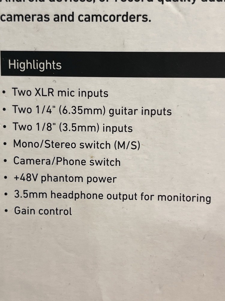 Saramonic SmartRig+ Two-Channel Mic Guitar Interface Recording IOS Android Test