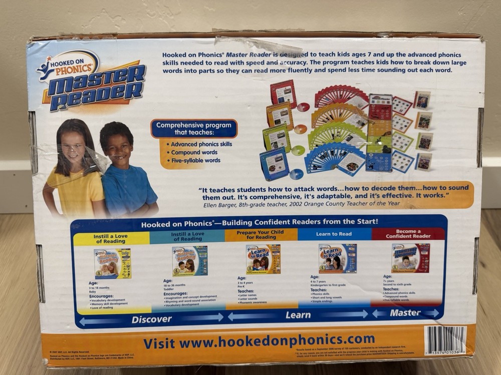NIB NEW Hooked on Phonics Master Reader 2nd to 6th Grade - COMPLETE
