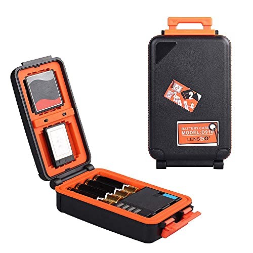 Camera Battery Memory Card Case, Memory Card Hard Protector Case Orange