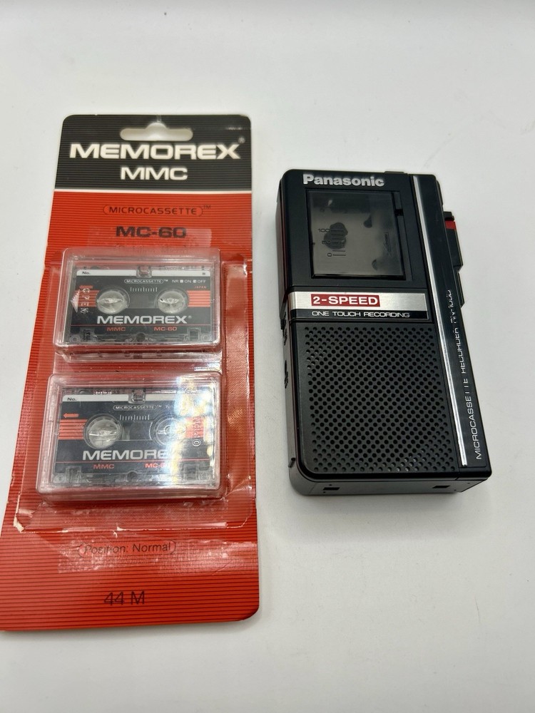 Panasonic Microcassette Recorder 2-Speed Model RN-105D Untested