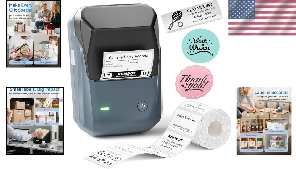B1 Bluetooth Label Maker: High-Speed Thermal Printer with Creative App Features