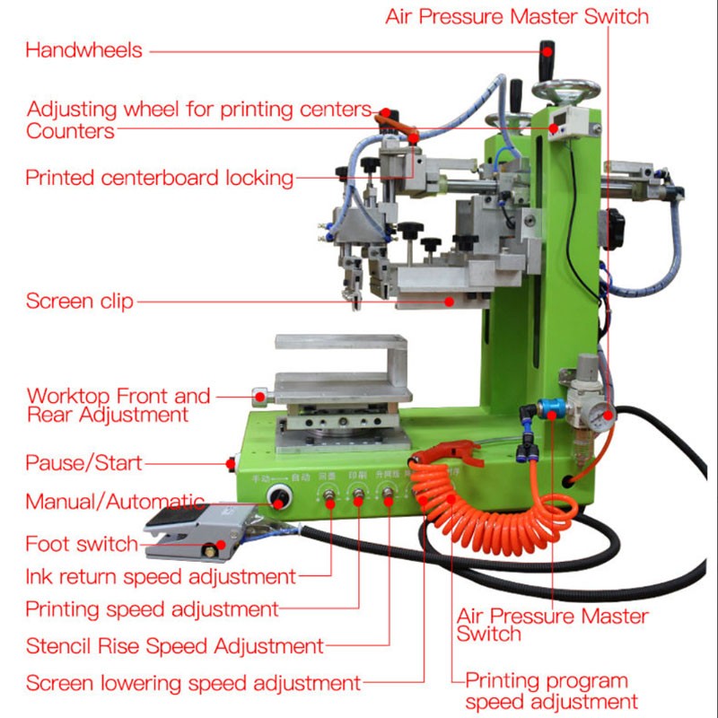Pneumatic Screen Printer Desktop Silk Screen Printing Machine