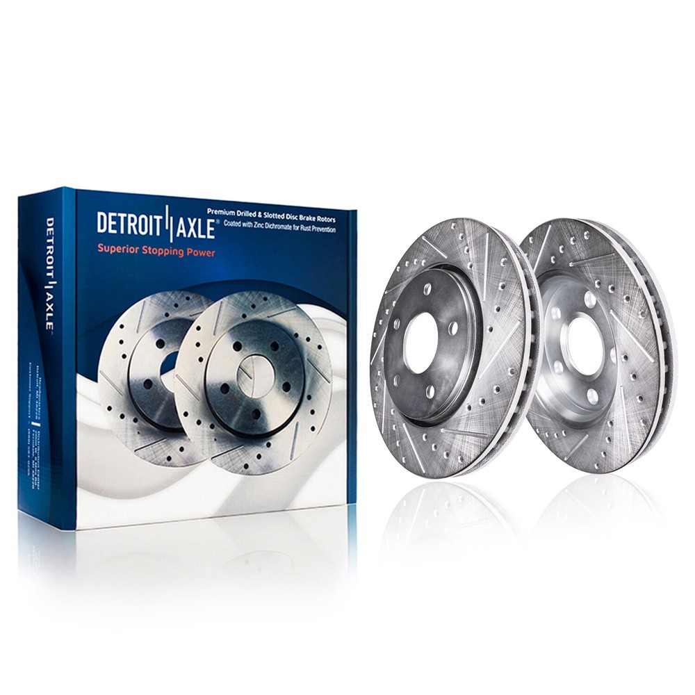 Front & Rear Drilled Rotors Brake Pads for 2006 - 2007 Mitsubishi Eclipse Galant