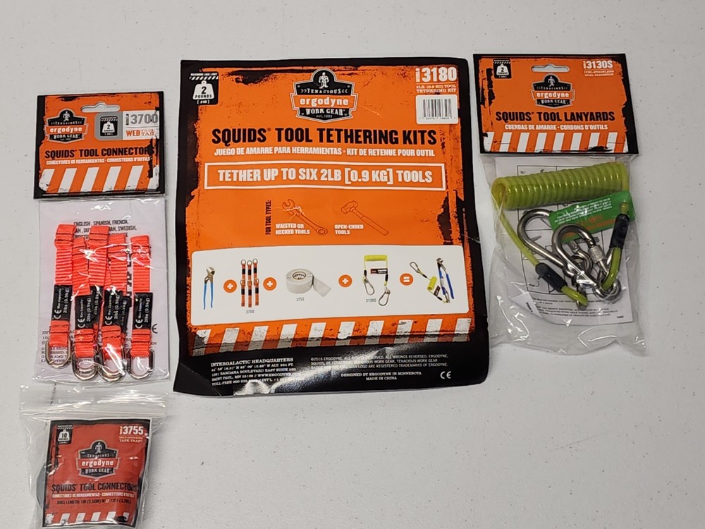 Ergodyne Tether Kit- Squids 3180 Tool Tethering Kit - 2lbs