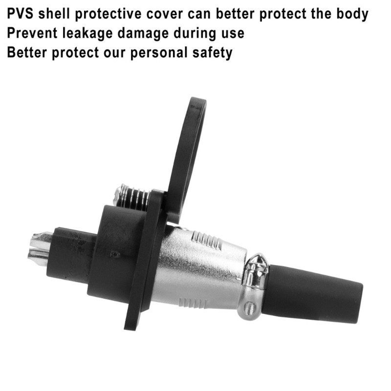 Mobility Scooter Panel Mount Port Easy Installation 3 Pin Socket Connector