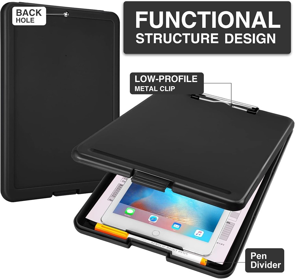 Hardware Contractor Clipboard File Clip Worksite Solid Storage Case Durable Box