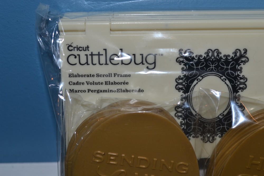 CRICUT CUTTLEBUG ANNA GRIFFIN ELABORATE SCROLL EMBOSSING FRAME FOLDERS SENTIMENT