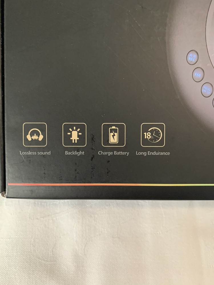 Media Player With CD And FM Station Programming Brand New Black