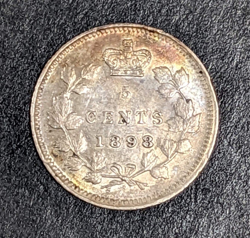 1898 Canada 5 Cent Silver Victoria