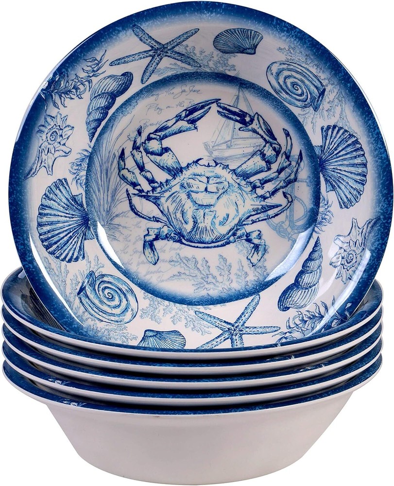 Certified International Oceanic 12 piece Melamine Dinnerware Multi Colored
