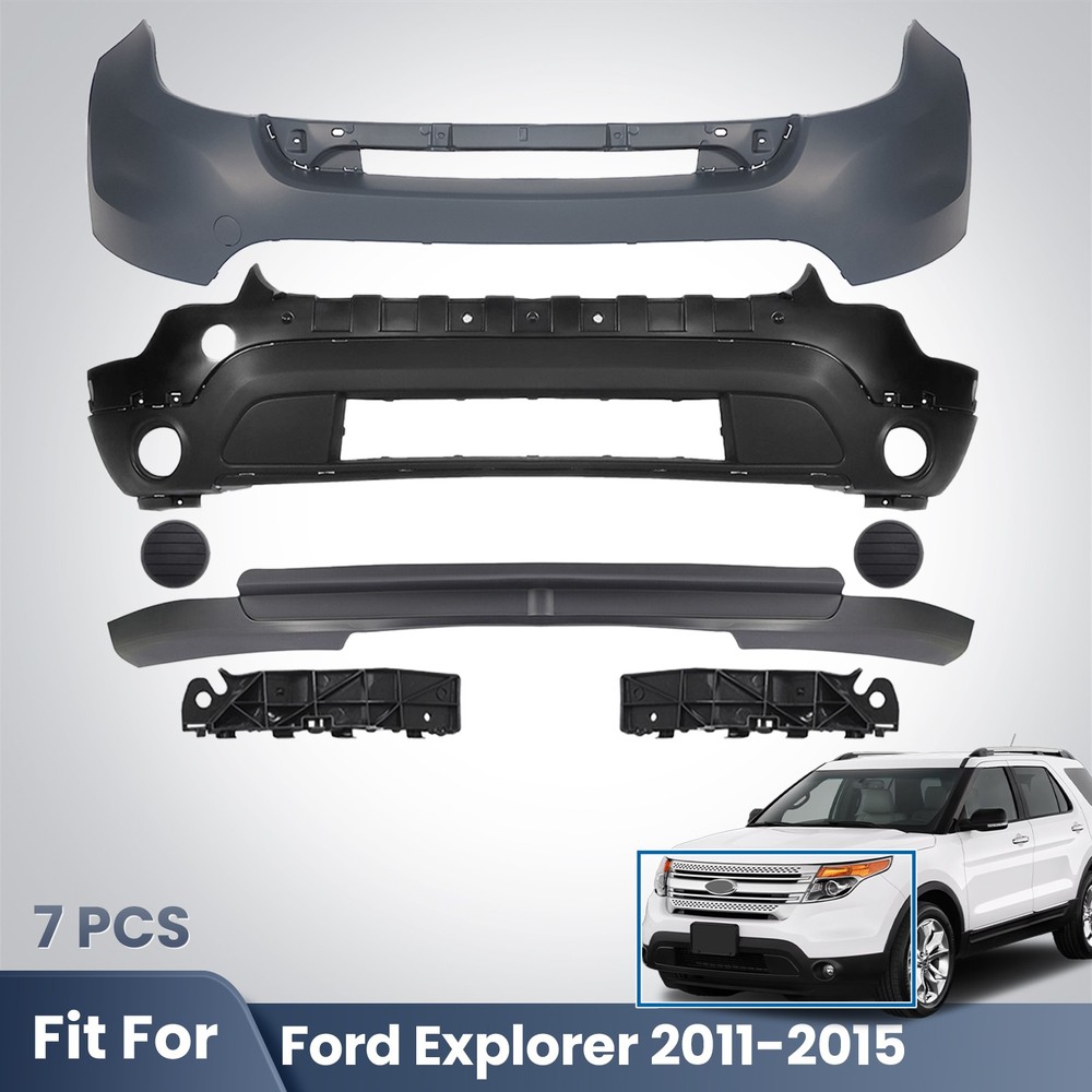 Front Bumper Cover Assembly Complete Kit For Ford Explorer 2011-2015 Primed