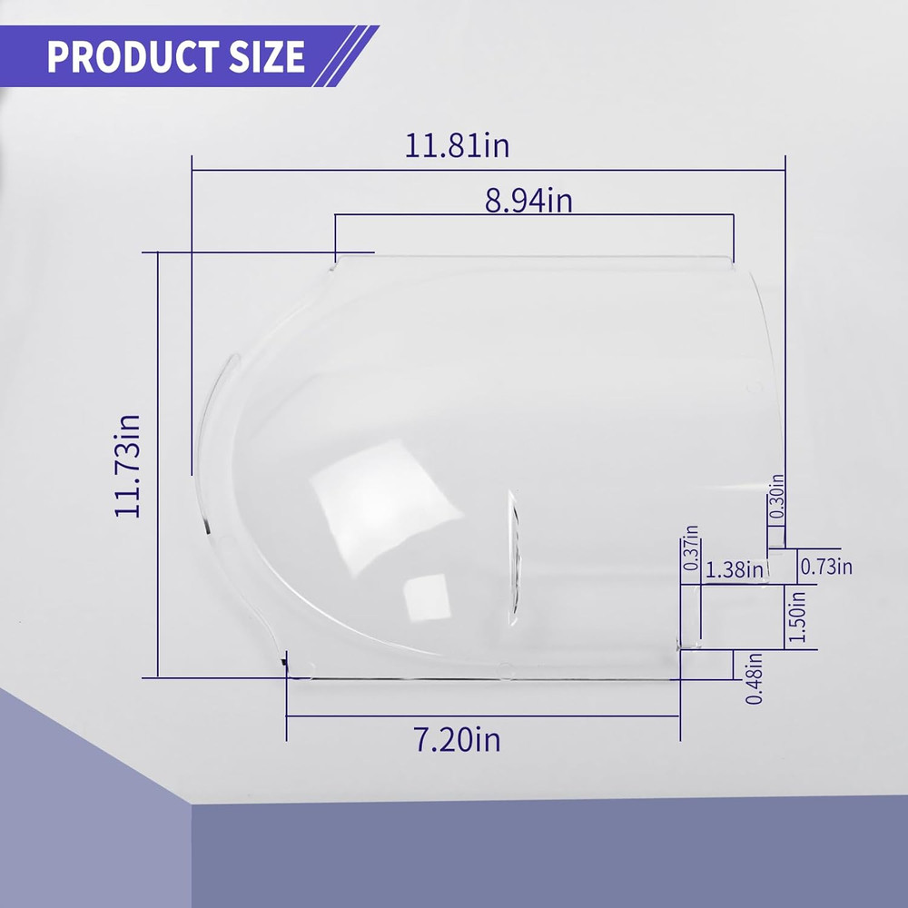 Clear Plexiglass 4812-01 Screen Door Bubble Style Slider Complete Replacement Ki