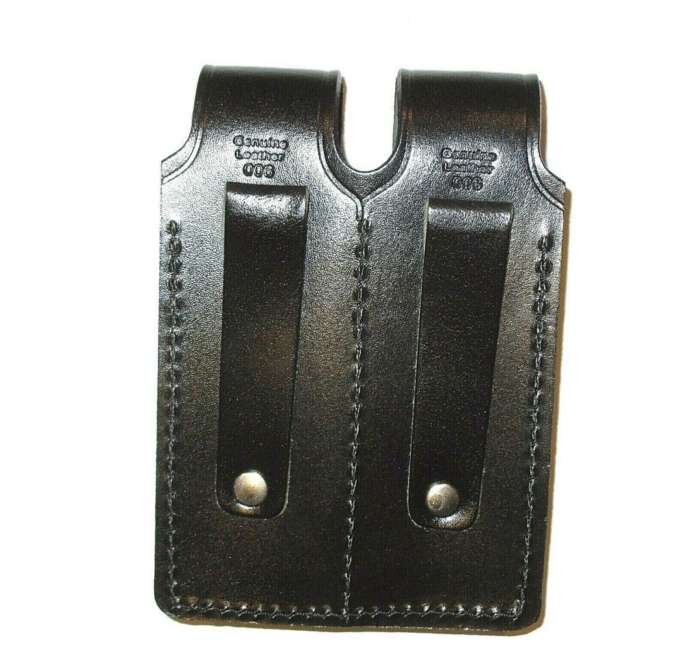 Leather Double Magazine Case .45 SINGLE STACK 1911 magazines - (003NRA)