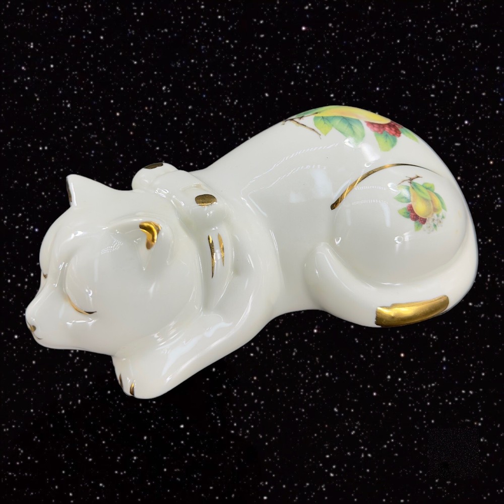 Formalities Baum Bros Ceramic Porcelain Resting Sleeping Painted Cat Figurine