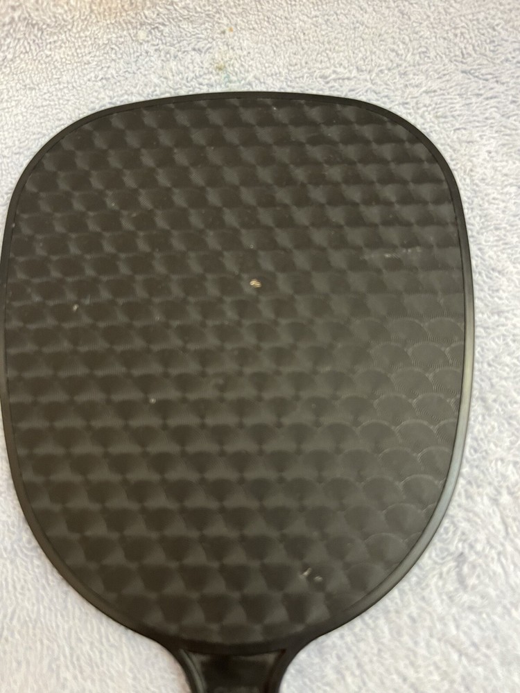 Black Hand Mirror Plastic 10.5” Rectangular Textured Back Vintage