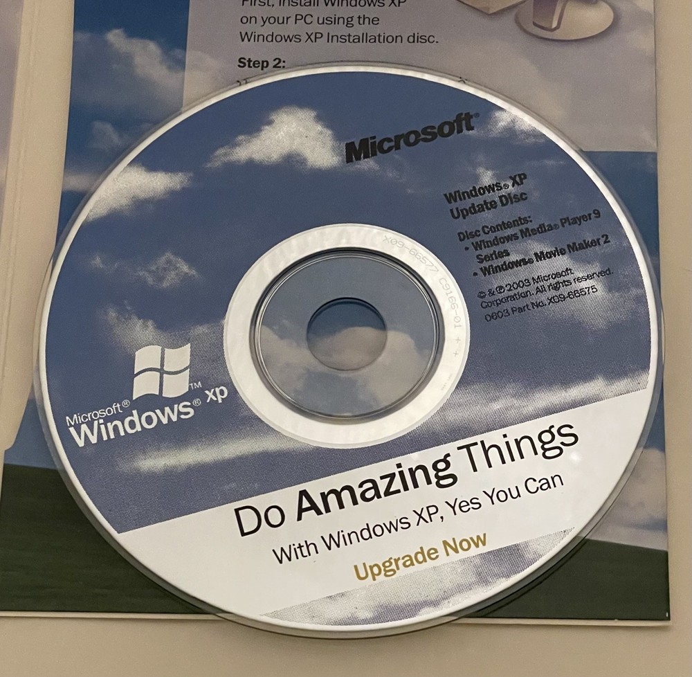 2002 Microsoft Windows Home Edition Operating System + Windows Media Player 9