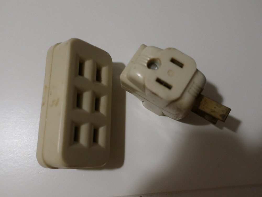 2 Vintage Multi-Plug Adapters