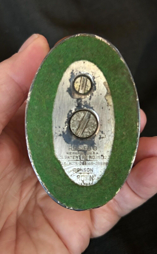 Vintage Ronson Crown Silver Plated Table Lighter - NOT WORKING