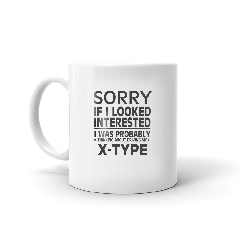 Thinking About Driving My X-Type Tea Coffee Ceramic Mug Office Work Cup