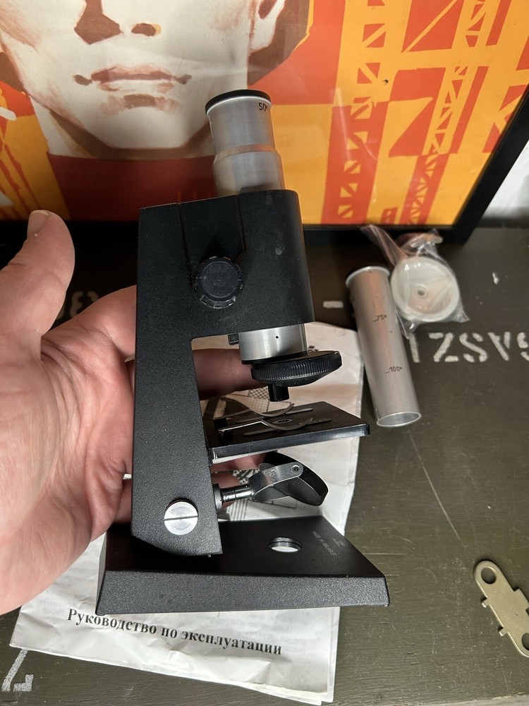 Vintage Mini microscope юннат 2п-3 Made In Belarus 🇧🇾