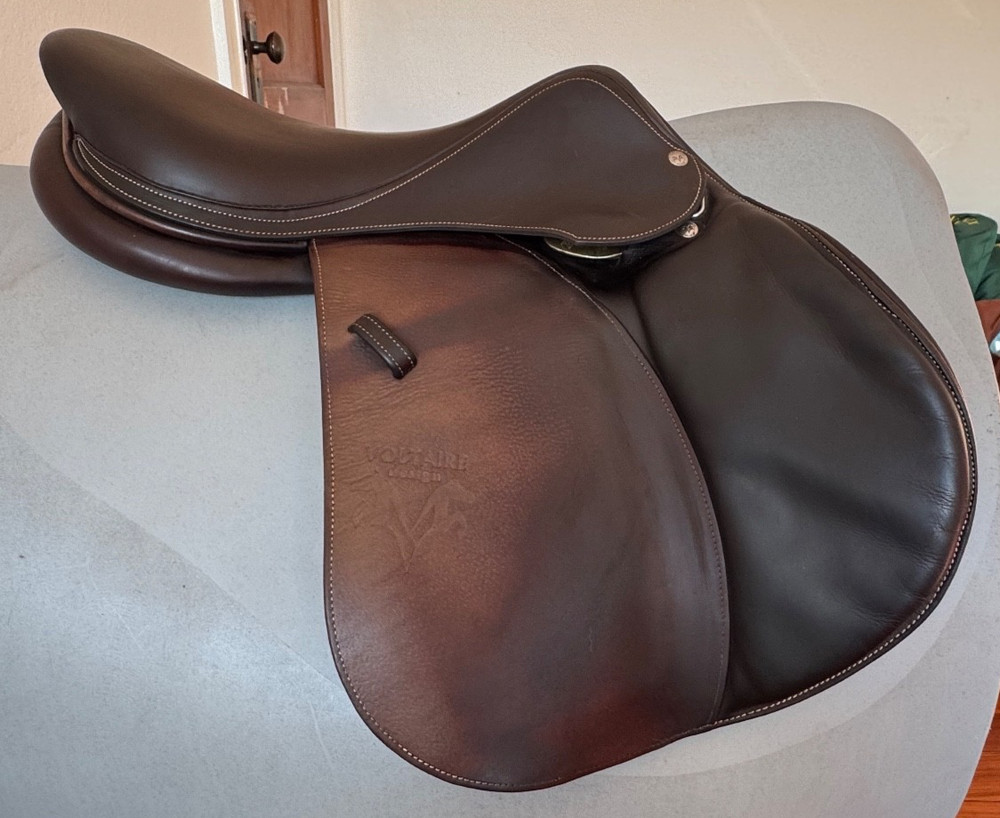 17.5" Voltaire Palm Beach PRO Saddle - 2AA Flaps - Grain / Buffalo