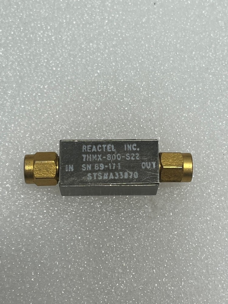 Reactel 7HMX-800-S22 High Pass Coaxial Filter
