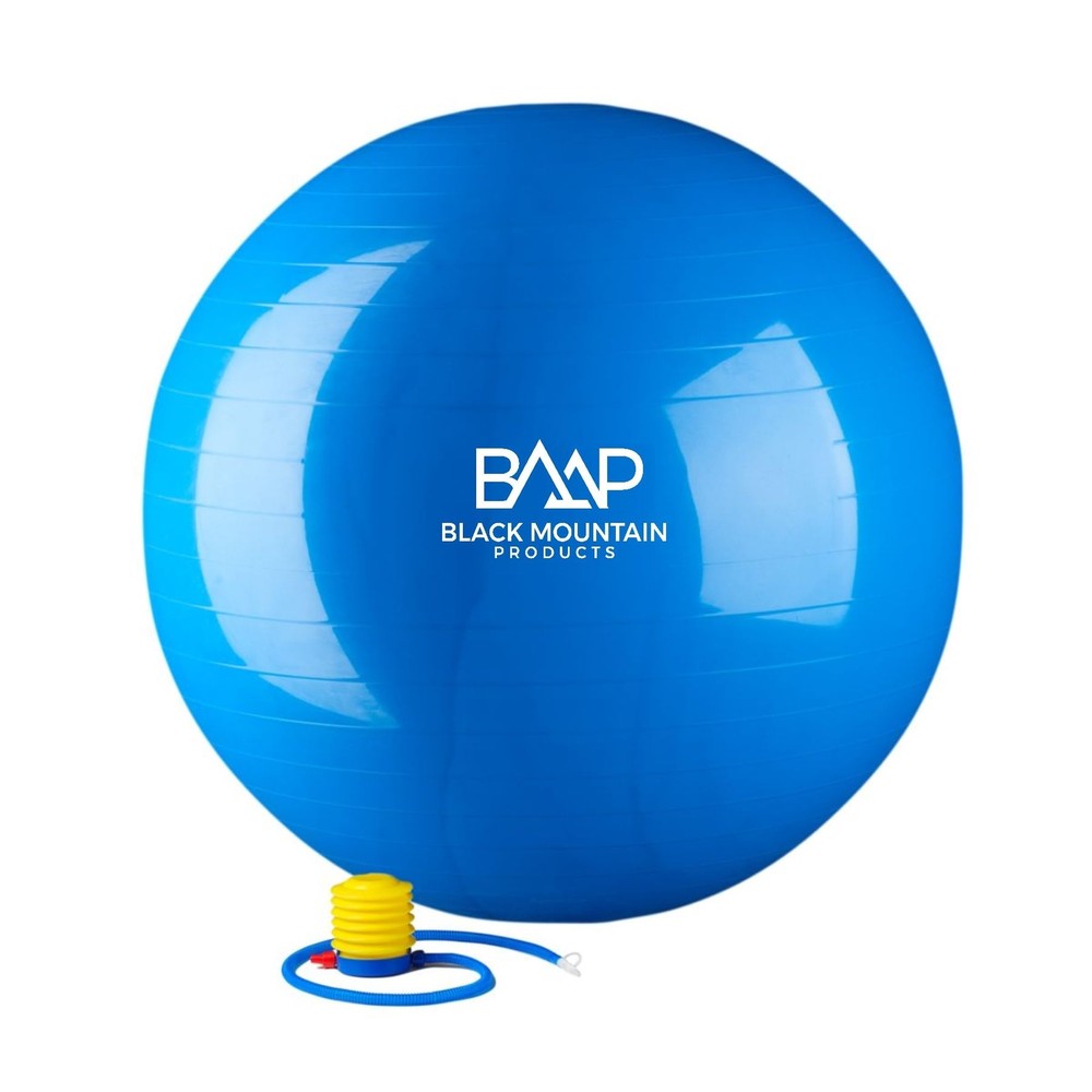 Static Strength Exercise Stability Ball with Pump 2000 lb/75cm Blue