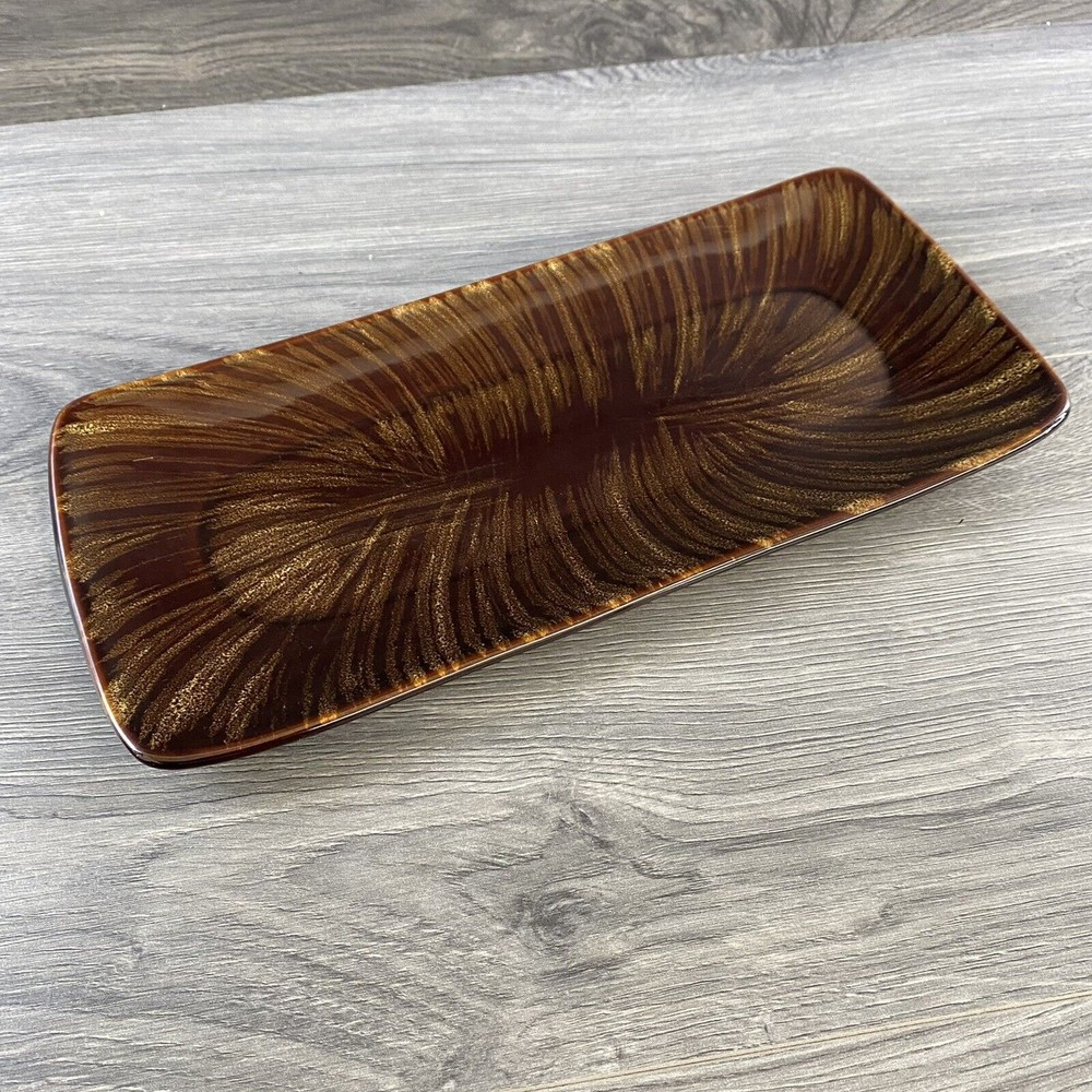 ONEIDA HORIZON SWIRL BEAUTIFUL RECTANGULAR SERVING PLATTER 12” X 6” RETRO