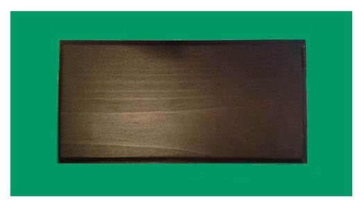 5 X 9 Walnut  Stained  Pine Plaque with Wall hanger