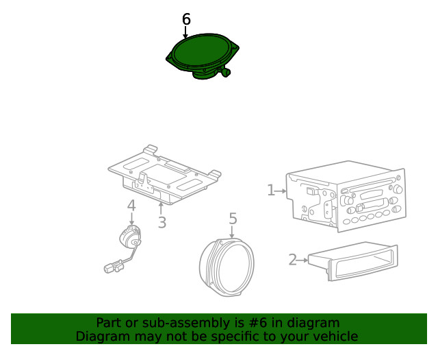 Genuine GM Pkg Tray Speaker 22721236