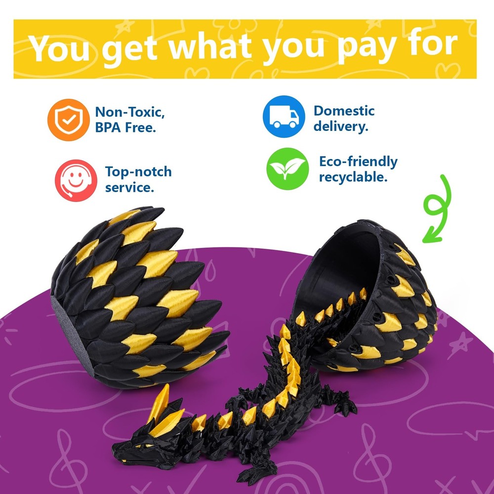 3D Printed Dragon Eggs Easter Basket Stuffers,Easter Dragons Egg Hunt Su