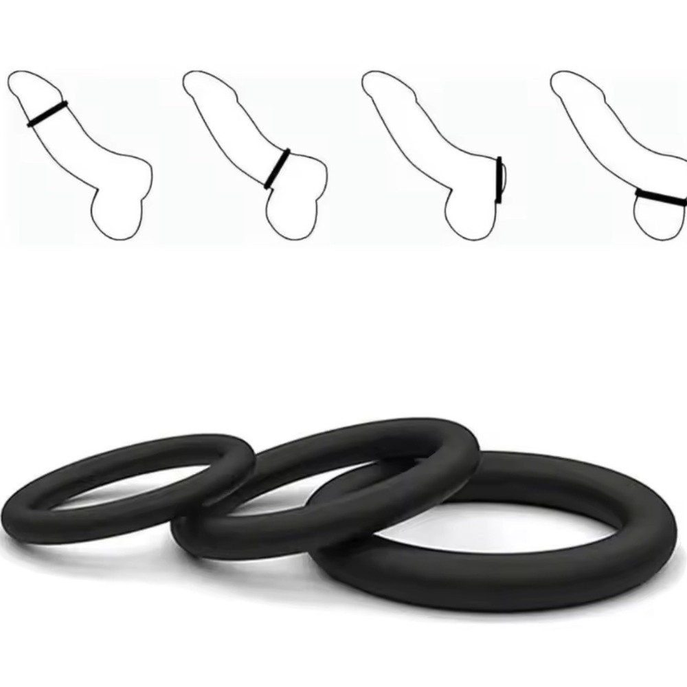 Man Silicone Semen Lock Ring Delay Ejaculation High Elasticity Time Lasting Ring