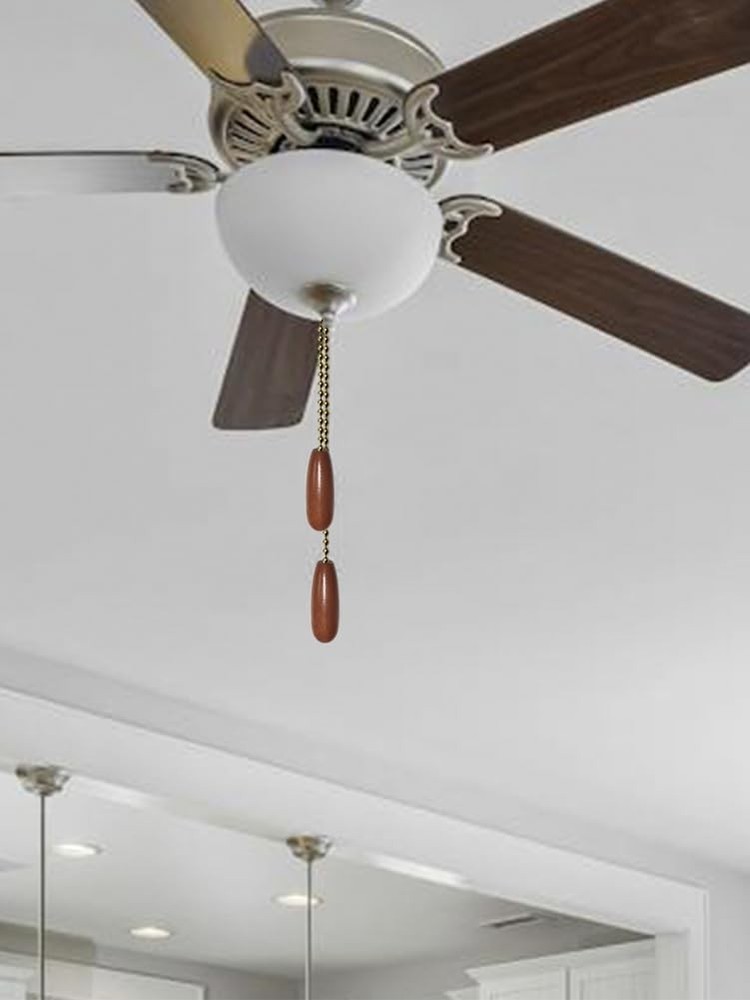 Aceple 2 Pack Ceiling Fan Pull Chain Extender, 12 Inches 12 inches, Walnut
