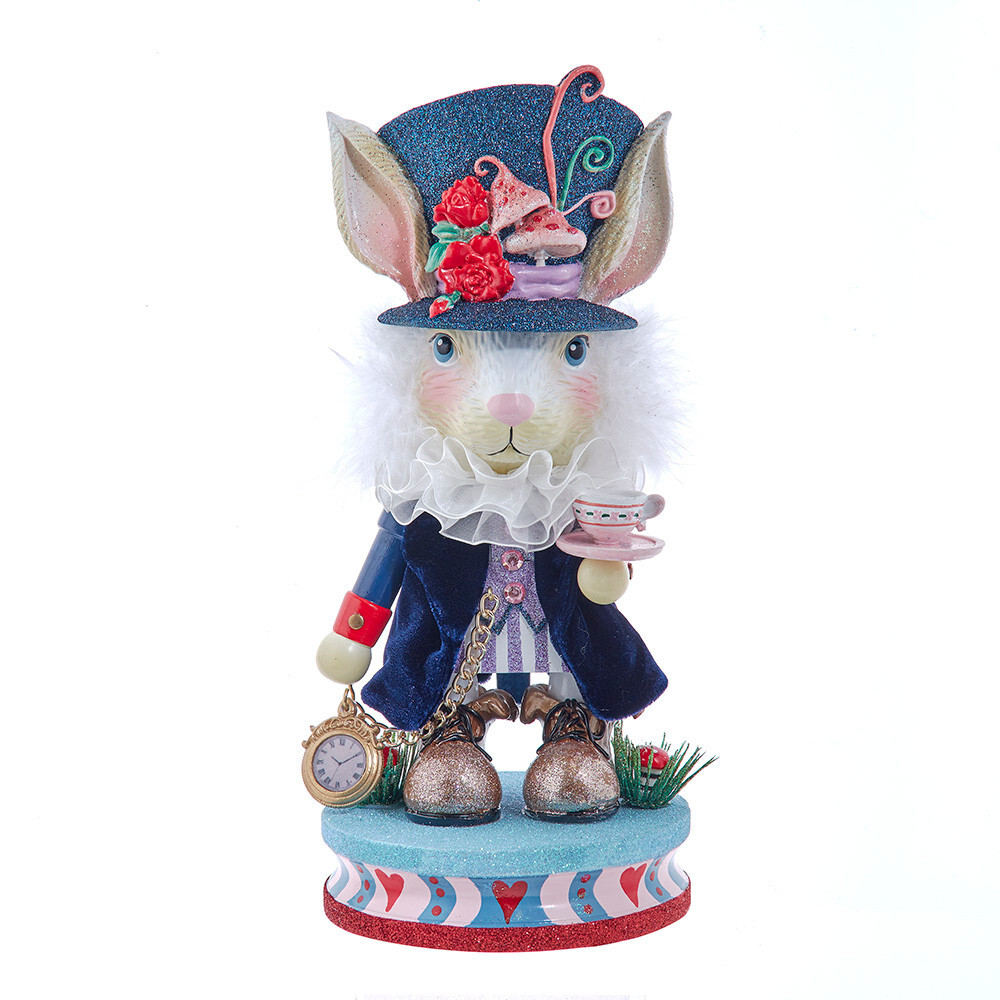 Kurt Adler HA0762 13" Hollywood Nutcrackers™ White Rabbit Nutcracker