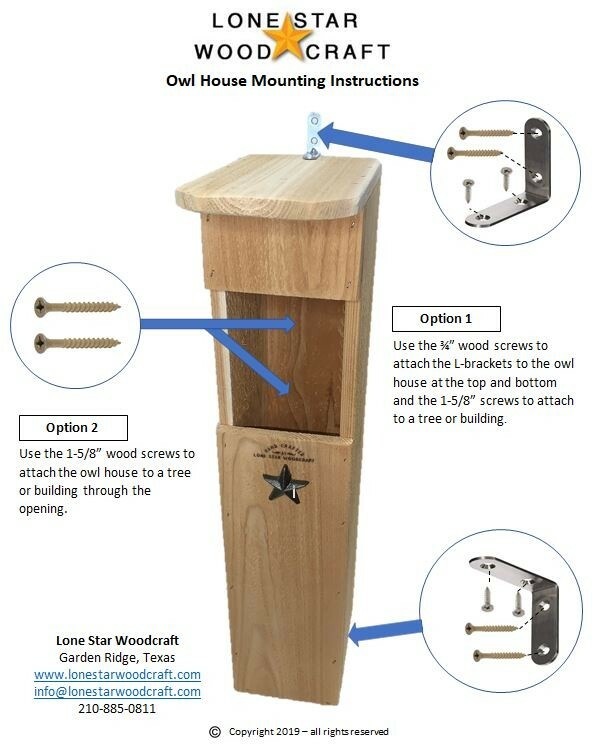 Veteran made Owl Nesting Box - Screech Owl House