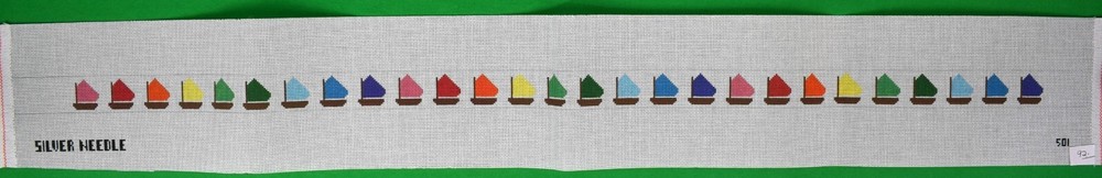 "27 Rainbow Fleet Needlepoint Belt Canvas"