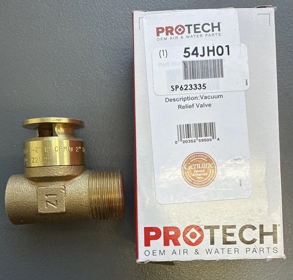 Rheem SP623335 Protech Relief Valve & Tee, 3" L, 2-3/4" H, Brass, 3/4" NPT